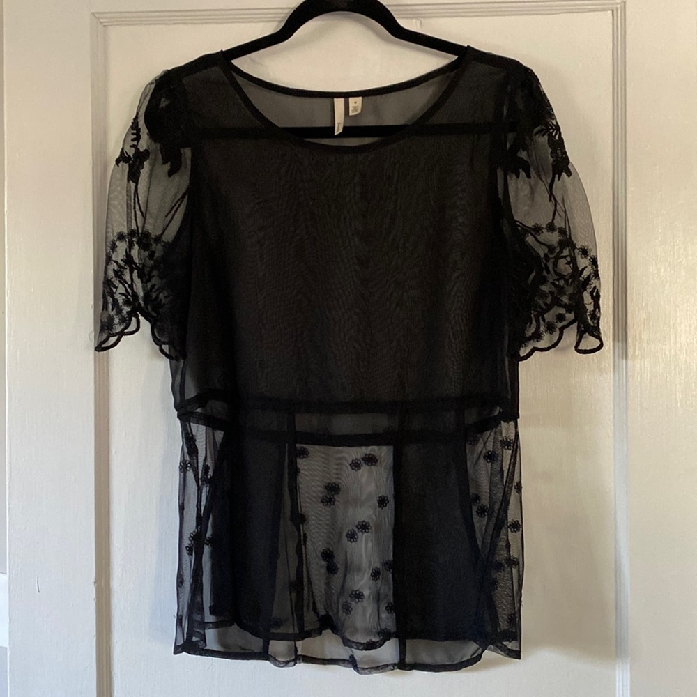 Sheer lace bohemian top